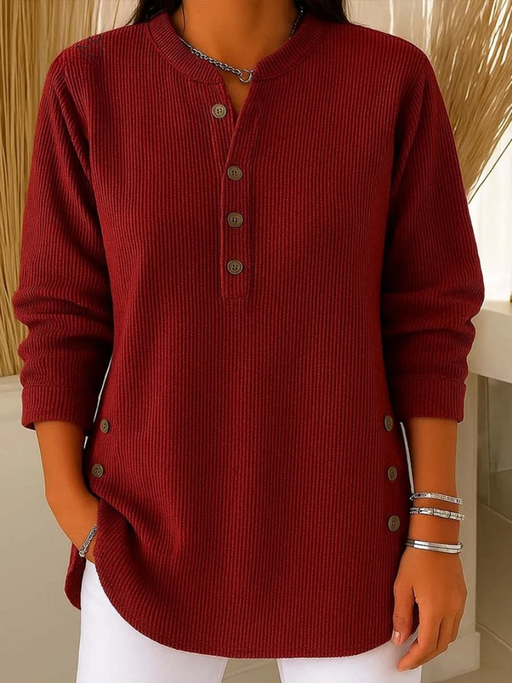 Nièves | Tunique Henley avec Boutons