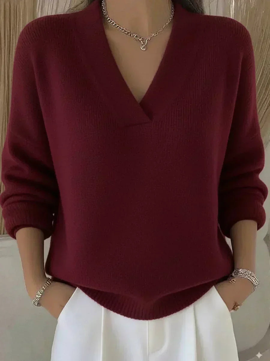 Violette | Blouse Large avec Découpe en V