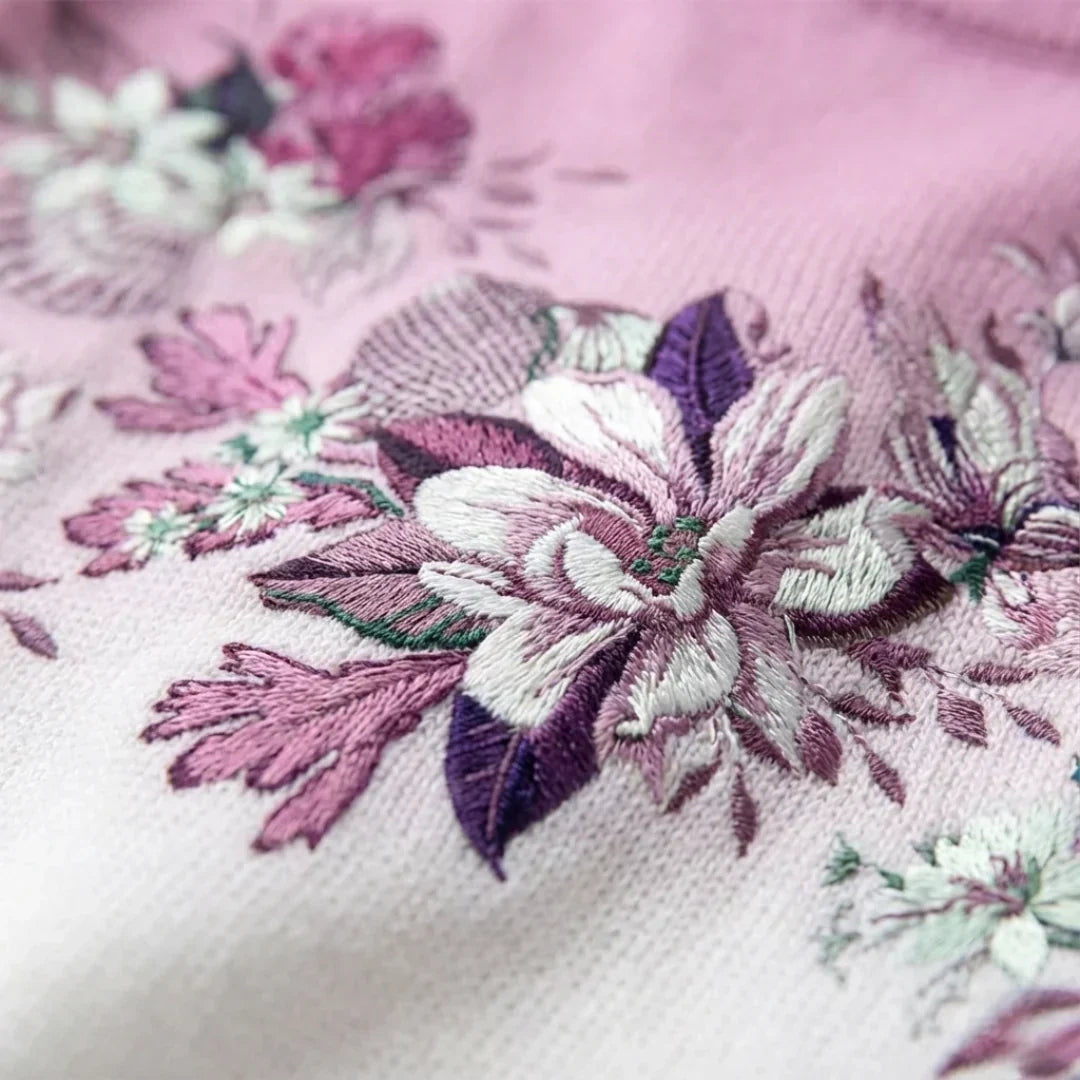 Alba | Pull avec Fleurs et Col Décontracté